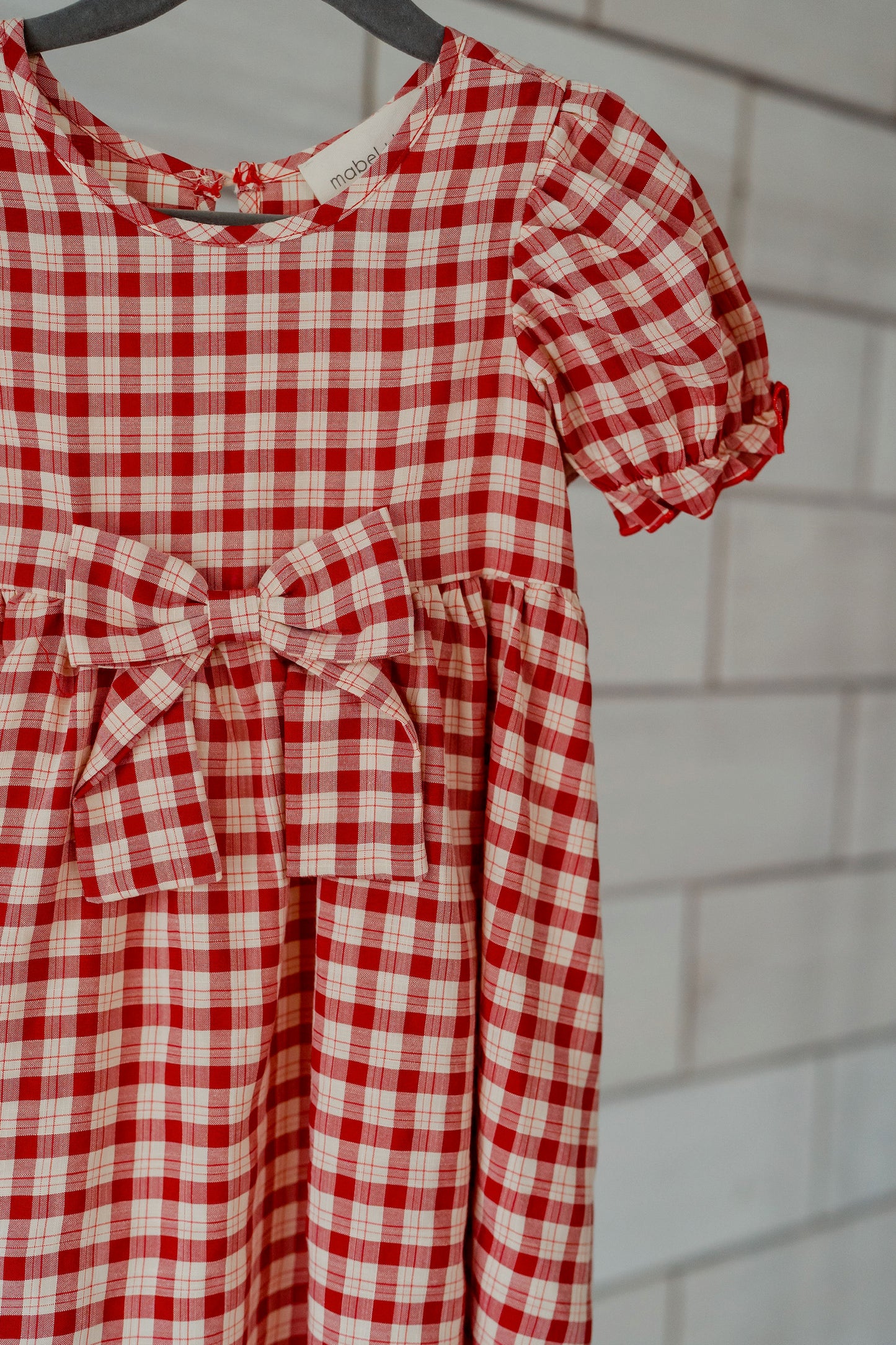 Christmas Plaid Bow Dress