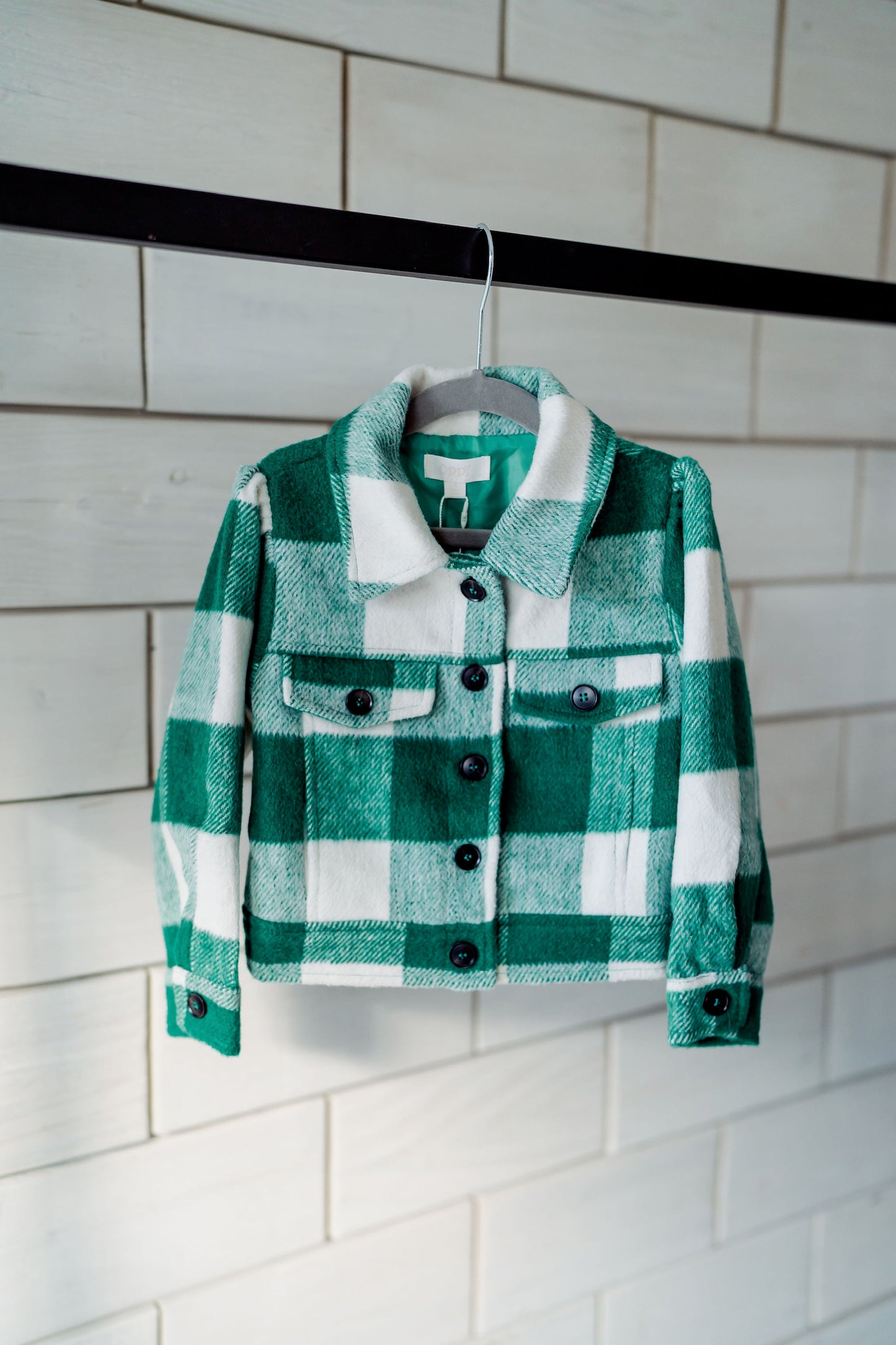 Winter Daze Green Plaid Shacket