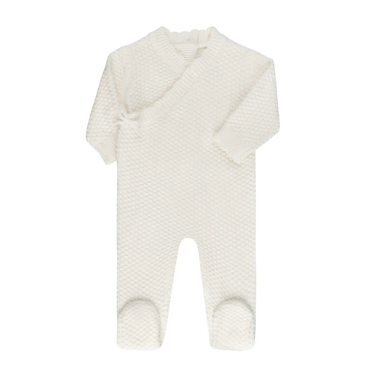 Moss Knit Collection - Ivory Footie