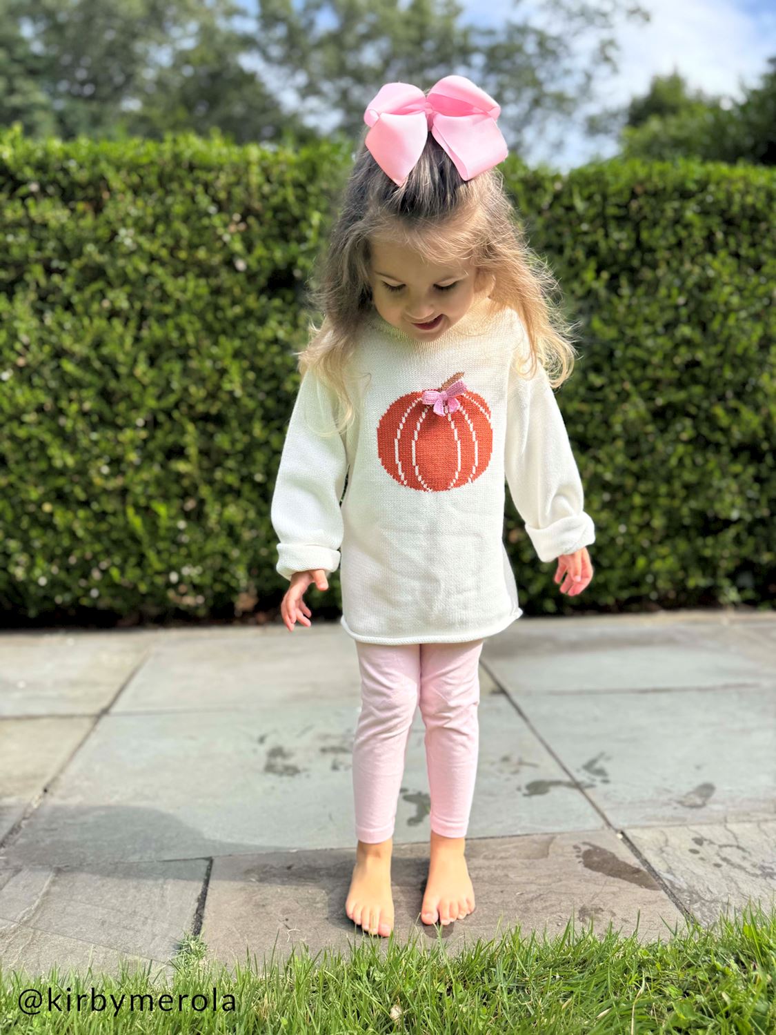 Bow Pumpkin Rollneck Sweater