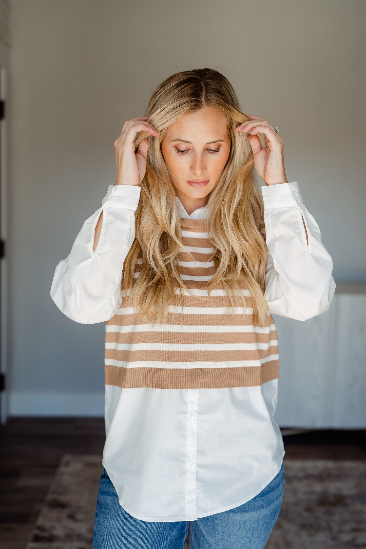 Ivy League Layered Shirt Vest