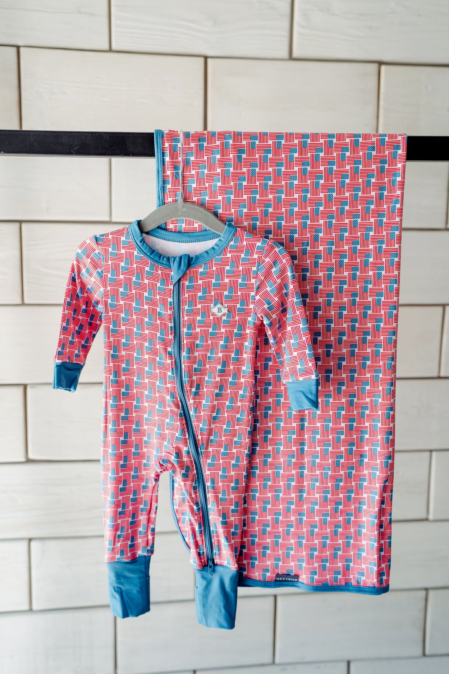 Baby Burlebo American Flags Onesie