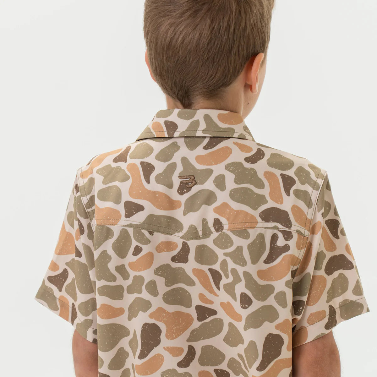 Boys Burlebo Performance Western Shirt - Vendao Camo