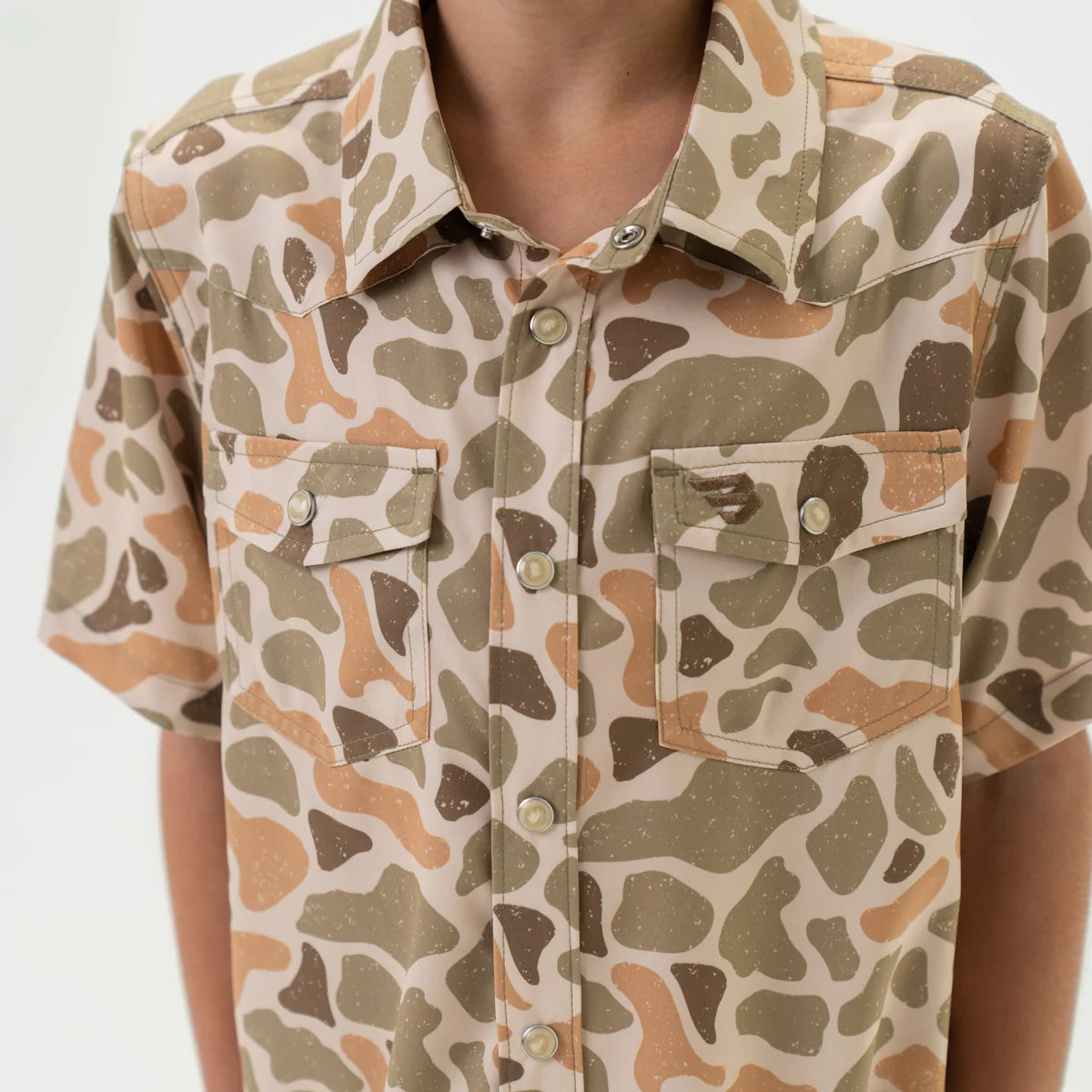 Boys Burlebo Performance Western Shirt - Vendao Camo