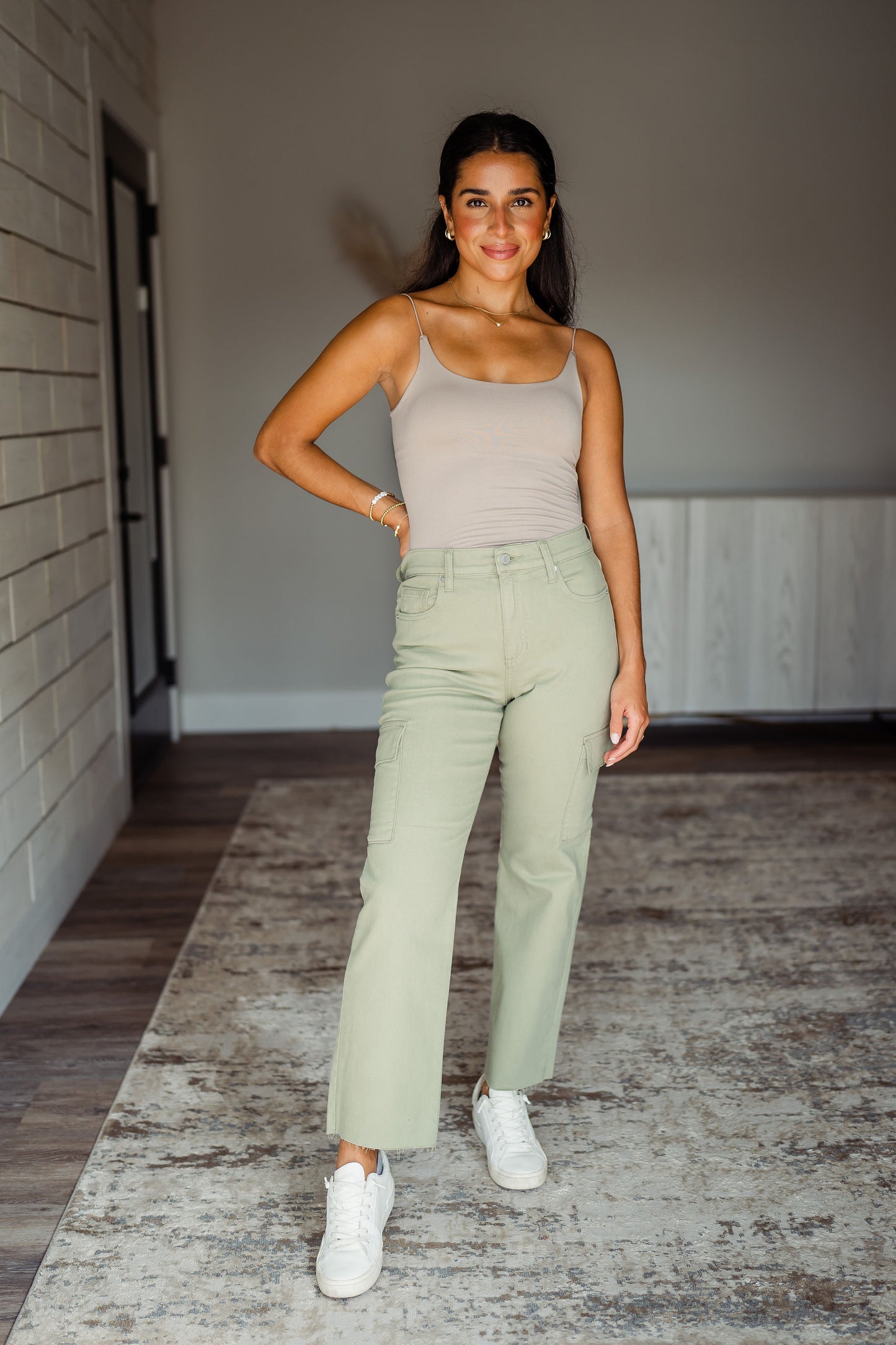 Sage Crop Cargo Pant