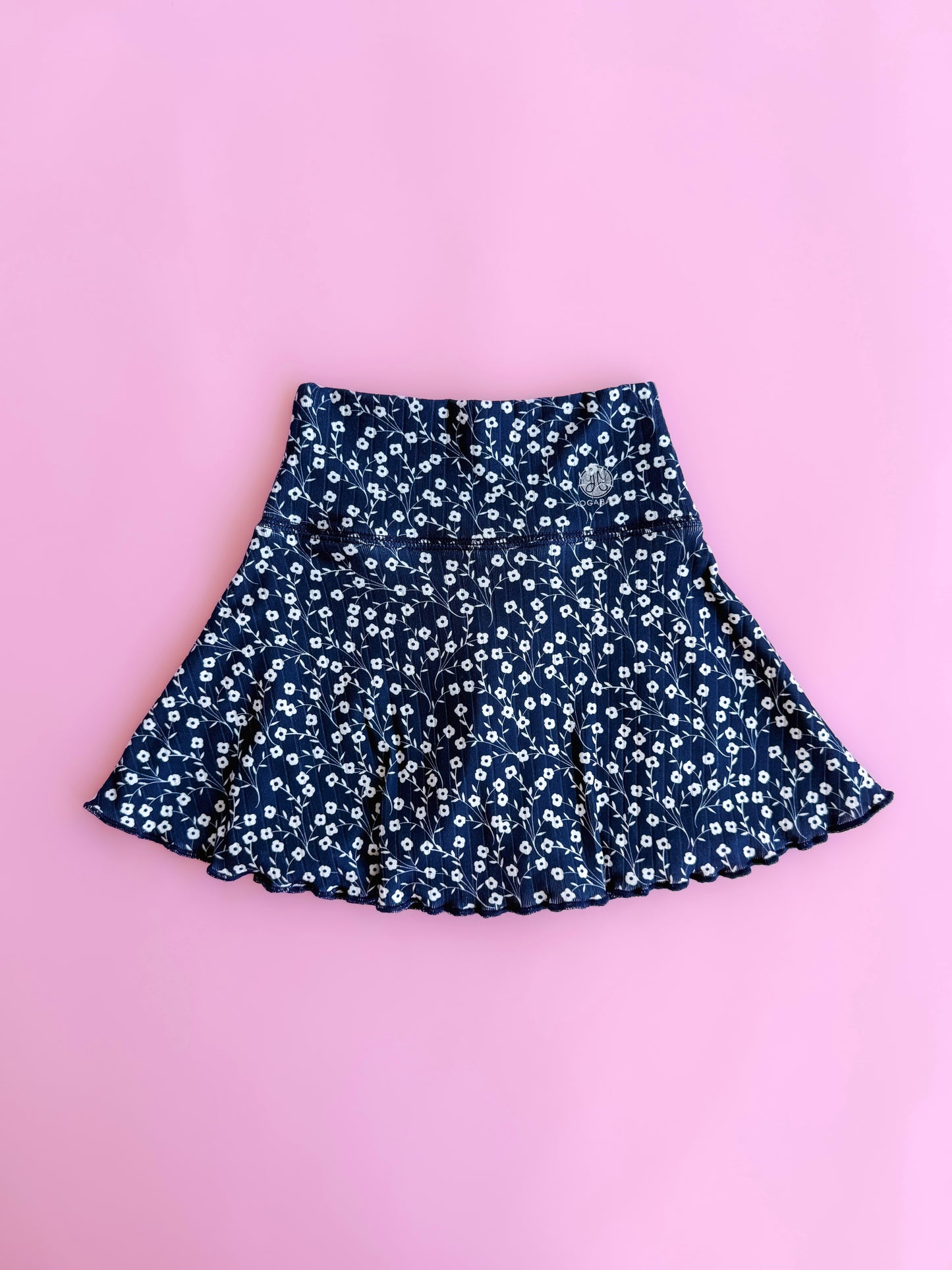 Navy Floral Tennis Skirt