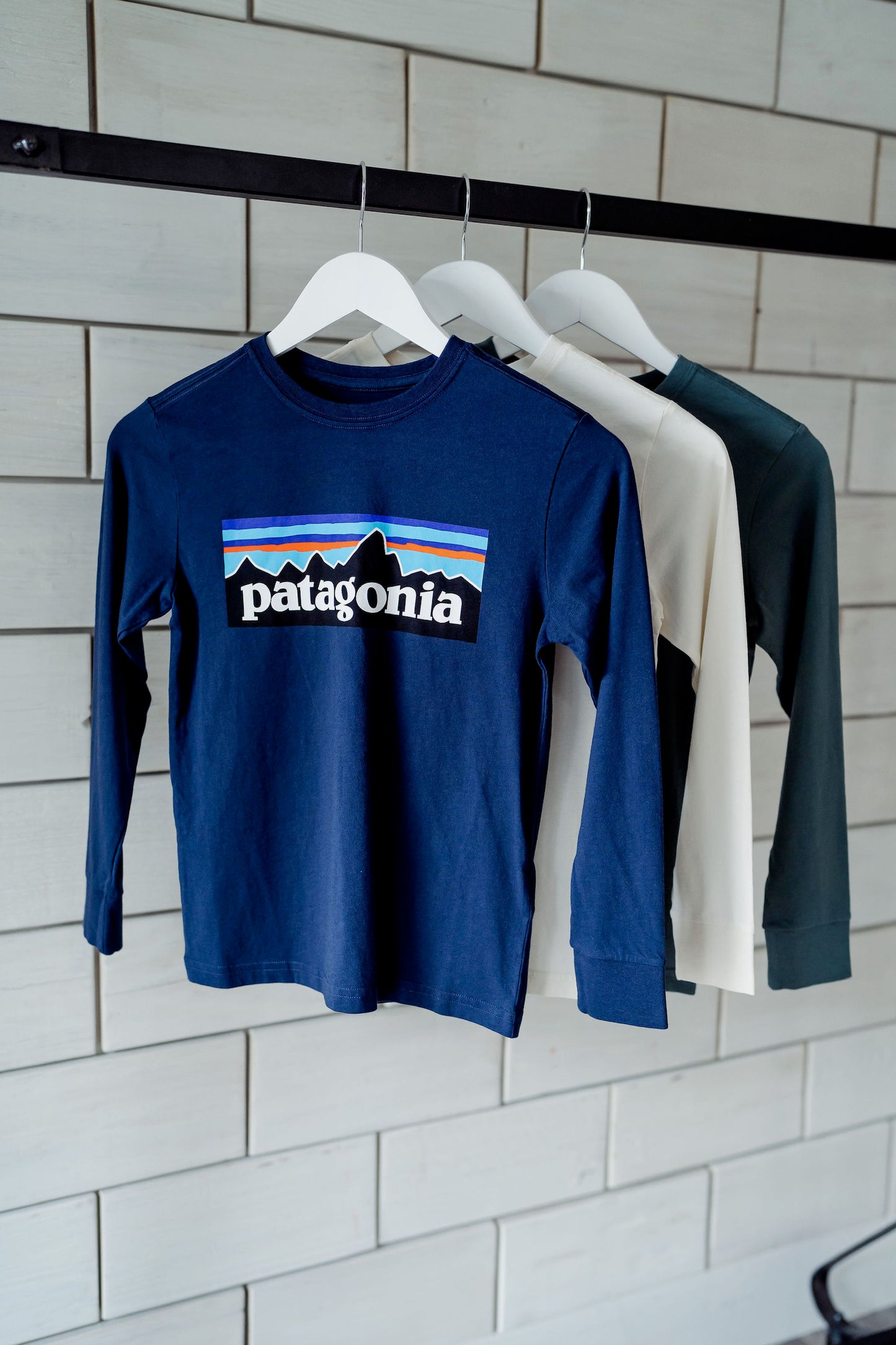 Kids Patagonia LS Regenerative P-6 Logo T-Shirt