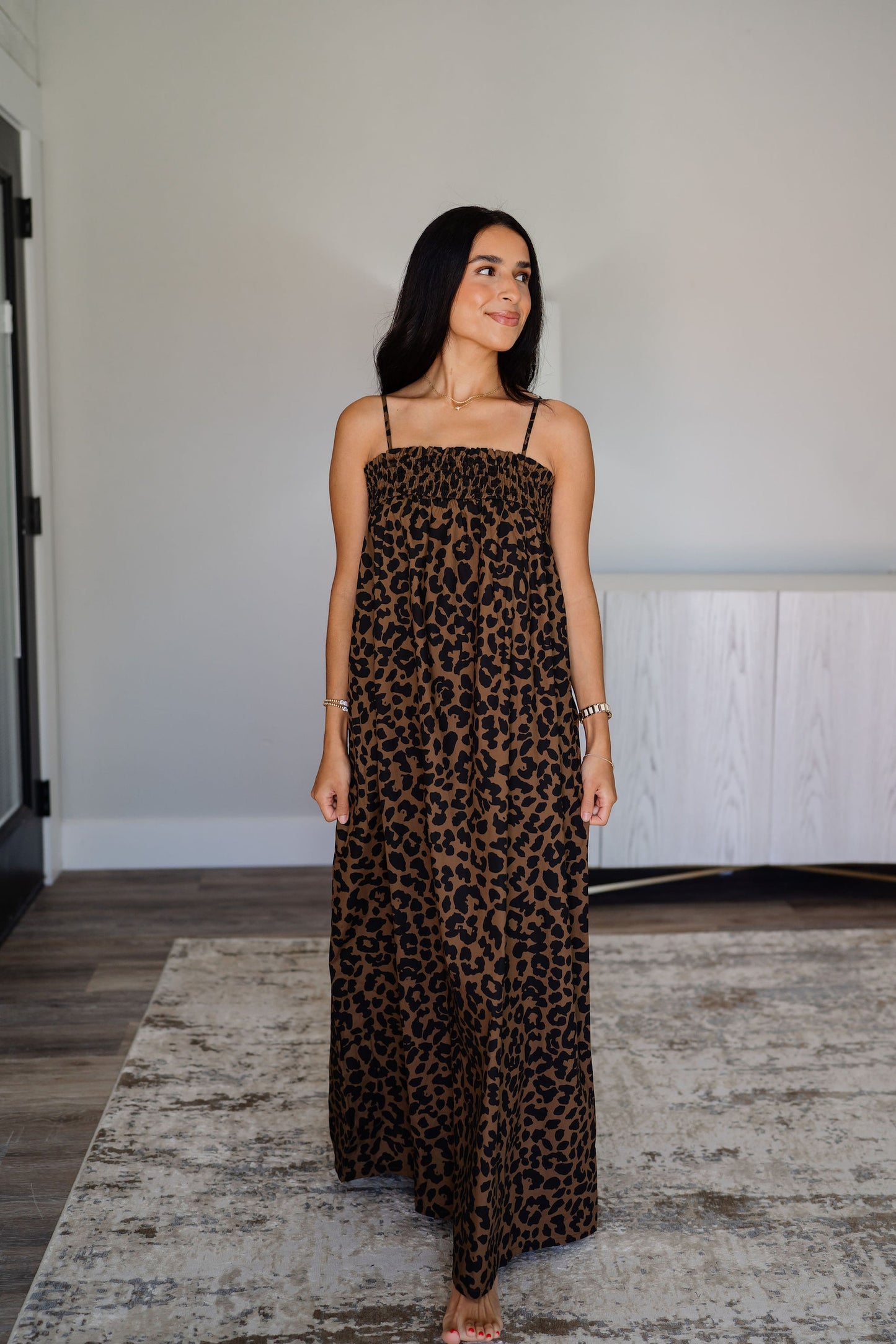Maya Leopard Maxi Dress