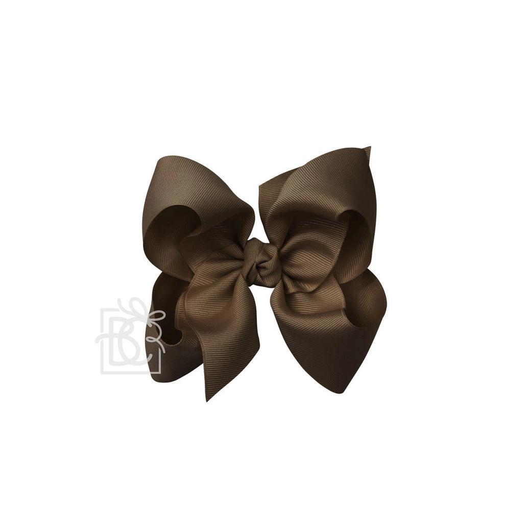 Grosgrain Double Knot Bow | Brown
