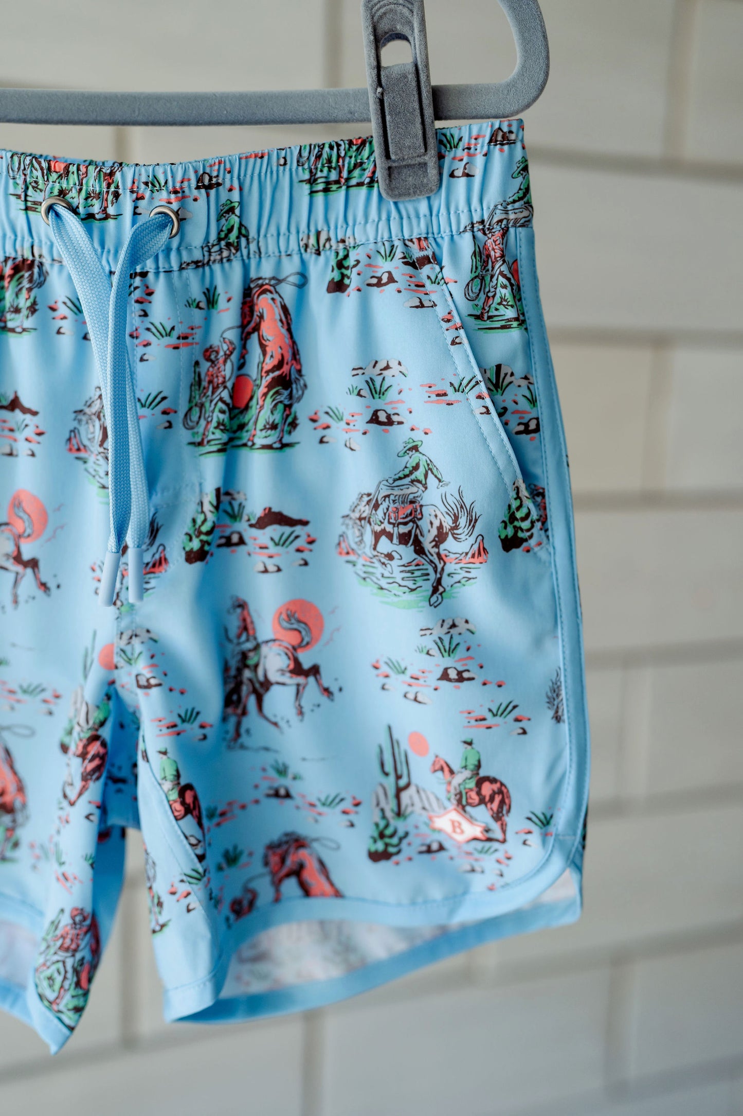 Boys Burlebo Swim Trunk - Cowboy Up