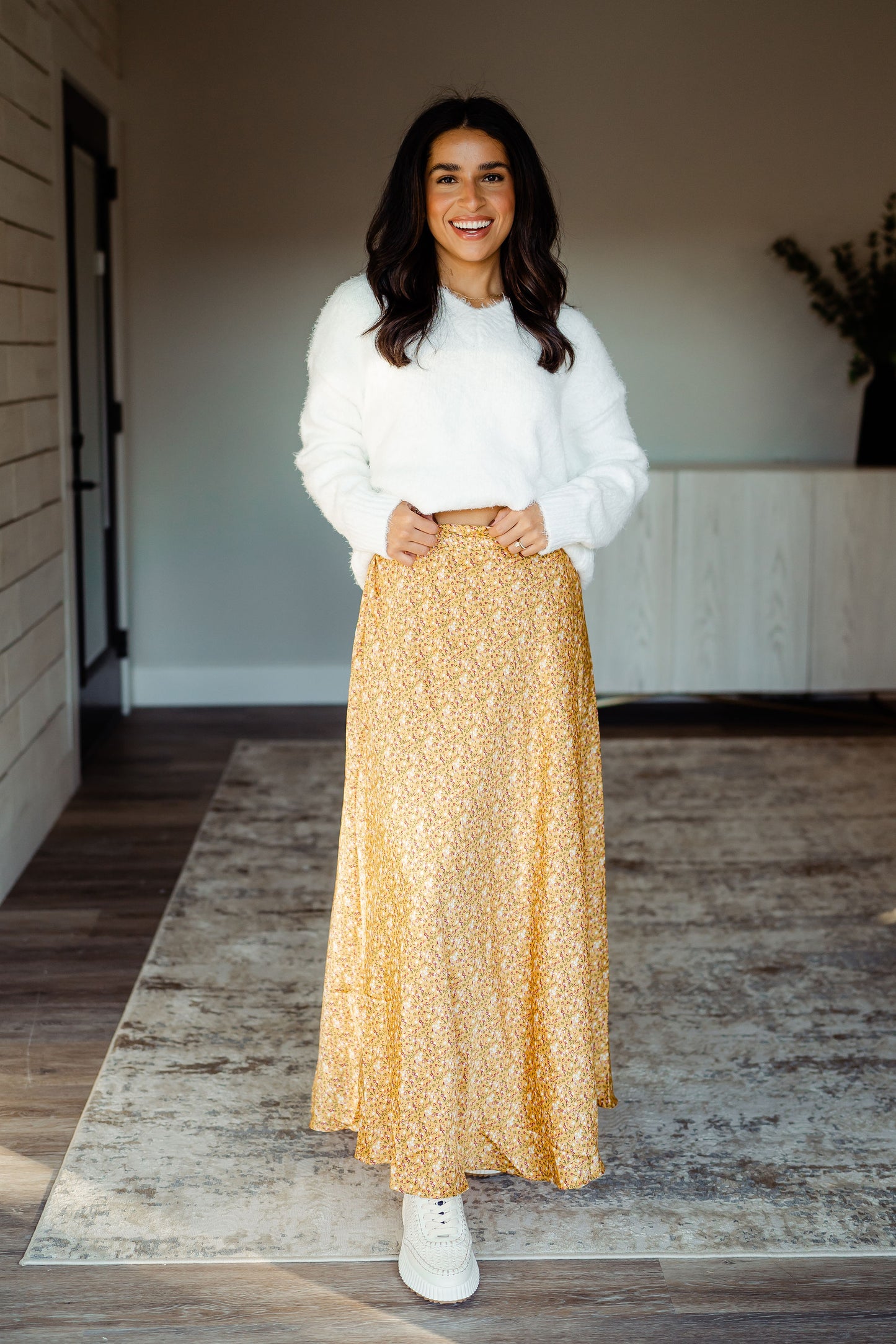 Floral Flare Maxi Skirt