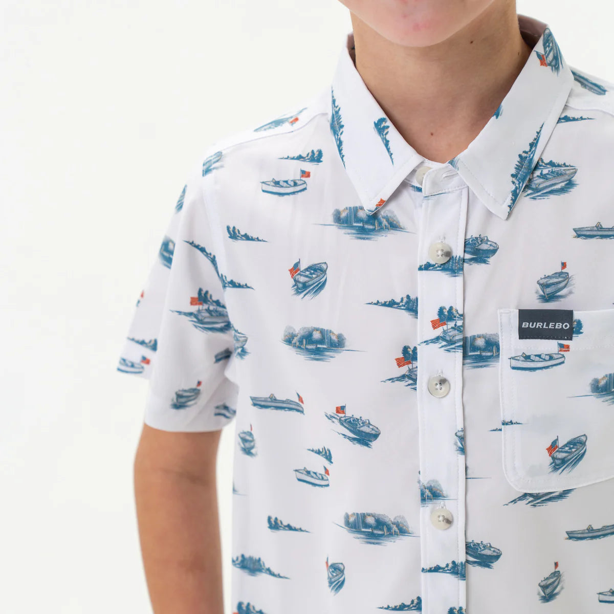 Boys Burlebo Lake Weekend Button Up