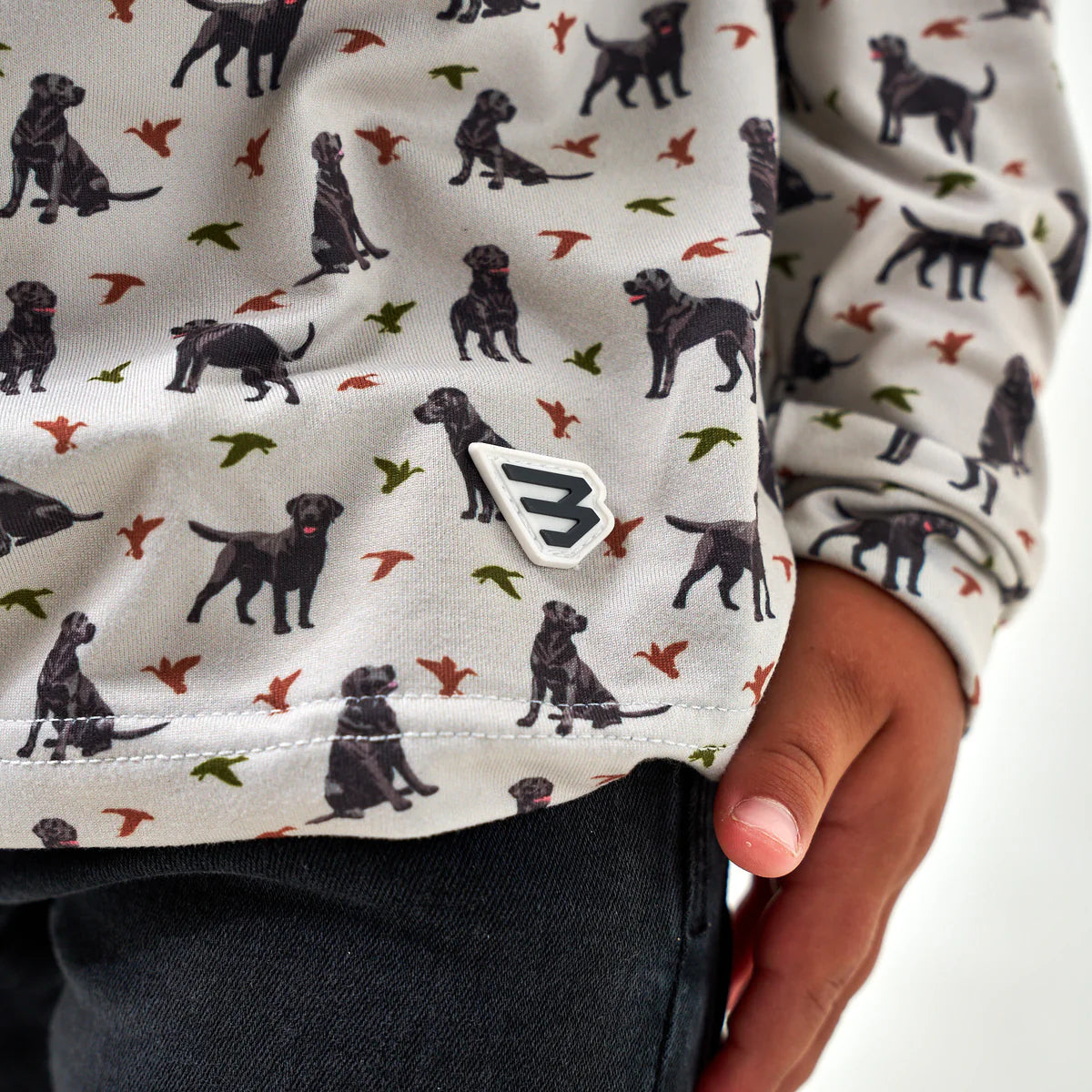 Toddler Burlebo Performance Hoodie - Ducks & Dogs