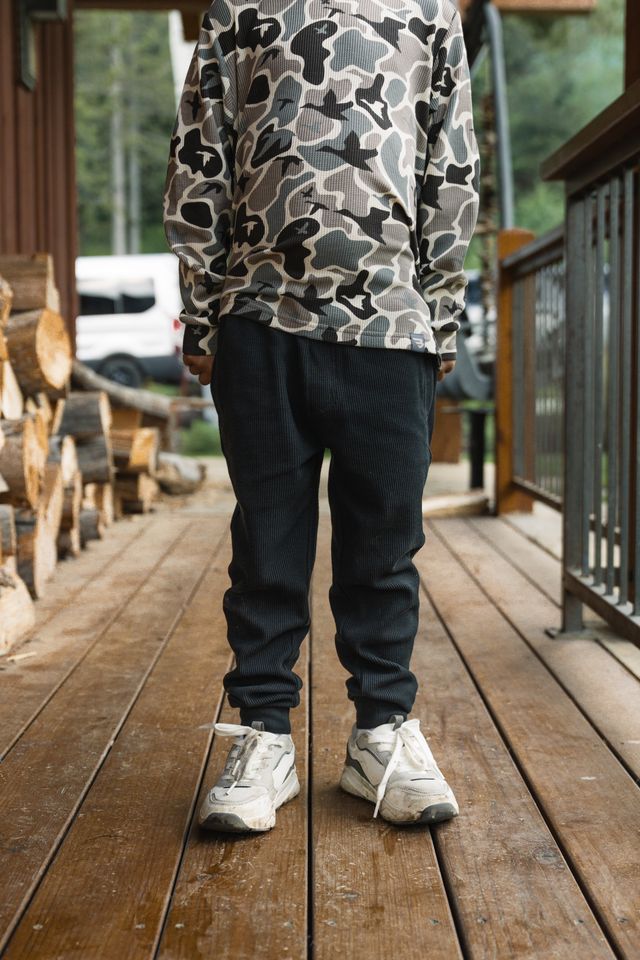 Boys Burlebo Thermal Hoodie - Mallard Mayhem Camo
