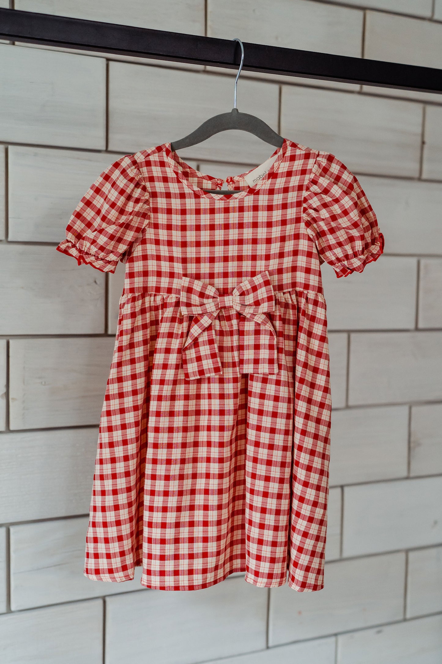 Christmas Plaid Bow Dress