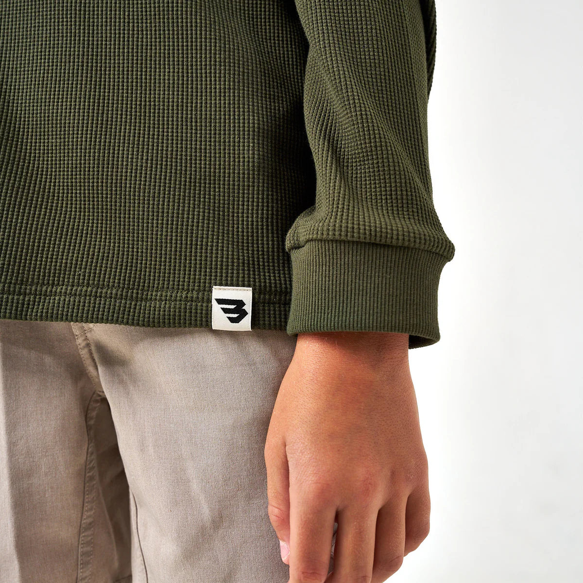 Boys Burlebo Thermal Hoodie - Mallard Green