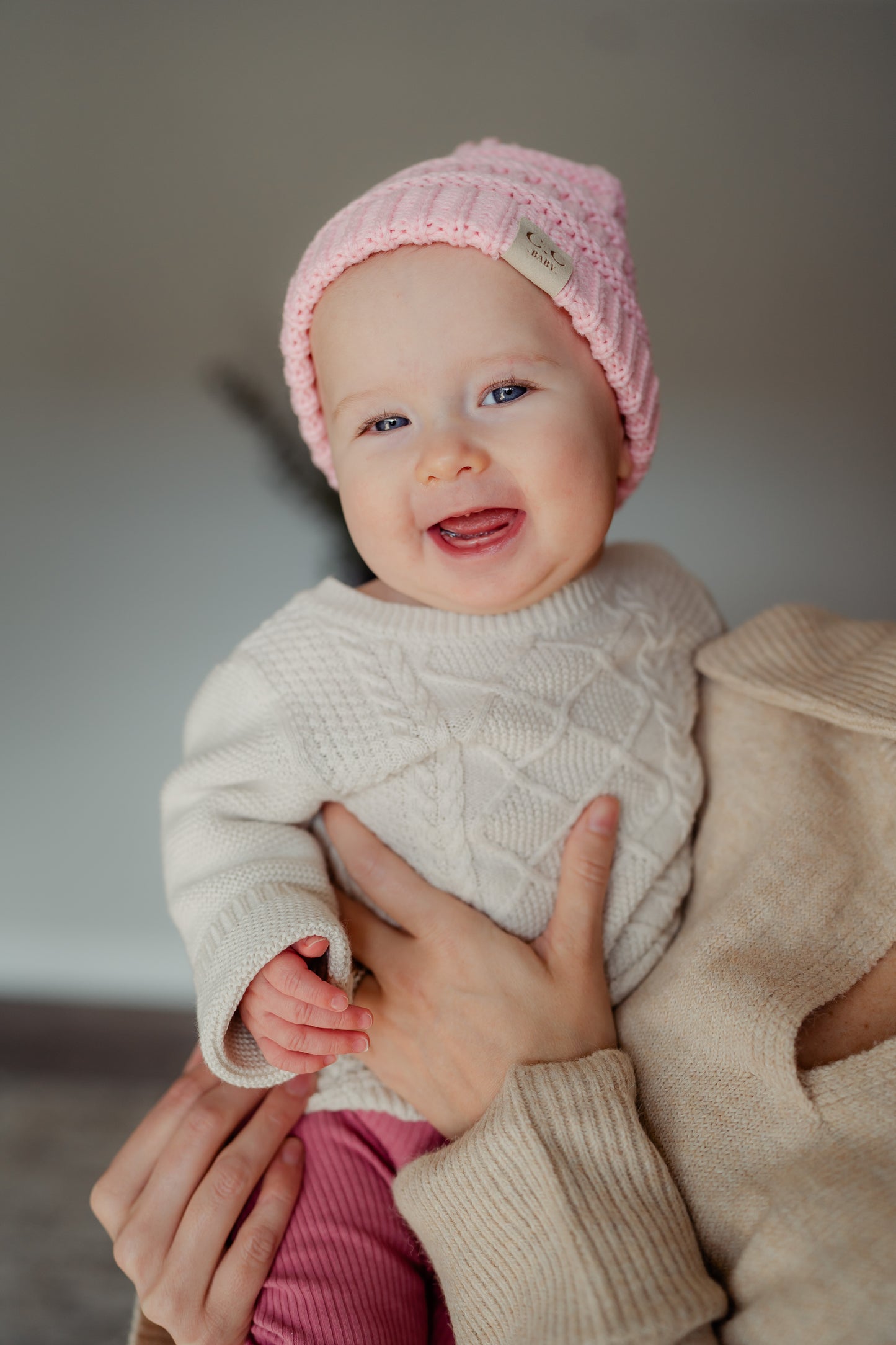 C.C Baby Solid Beanie - Pale Pink