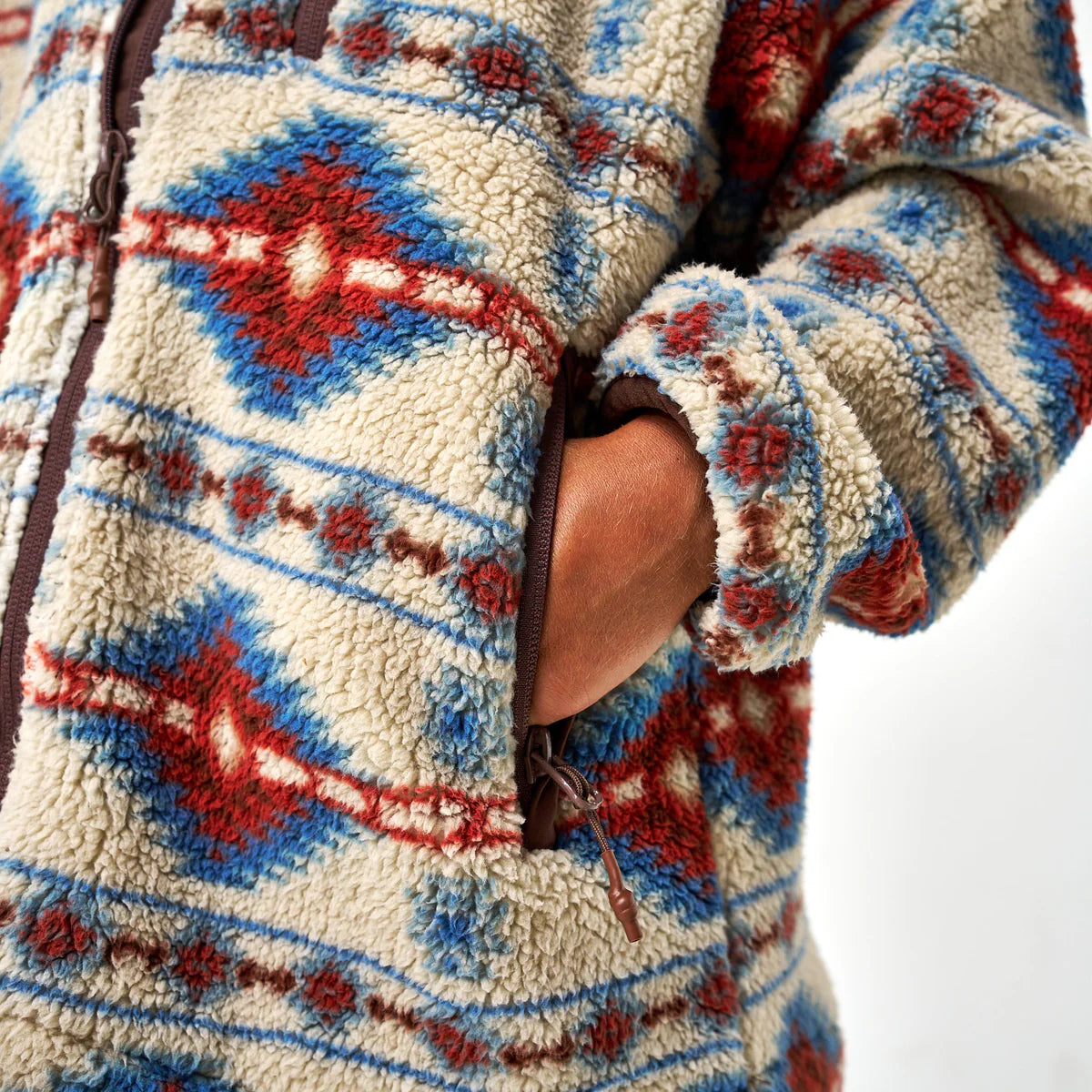 Boys Burlebo Full Zip Jacket - Arizona Aztec Mountain Fleece Sherpa