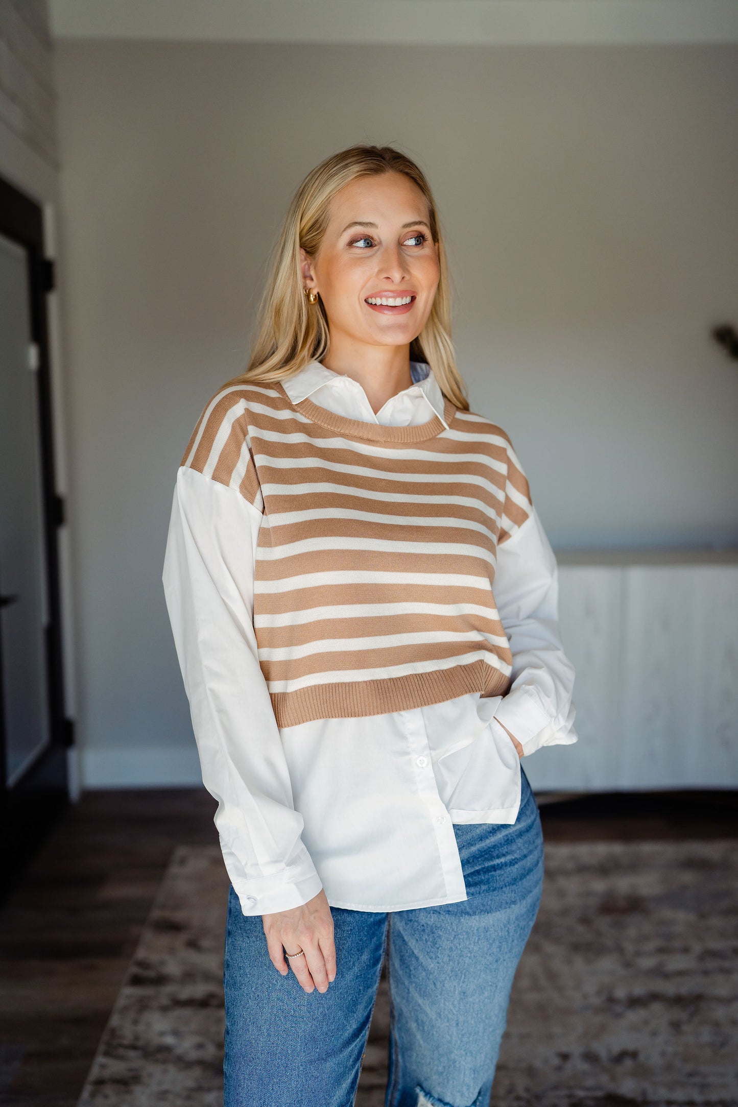 Ivy League Layered Shirt Vest