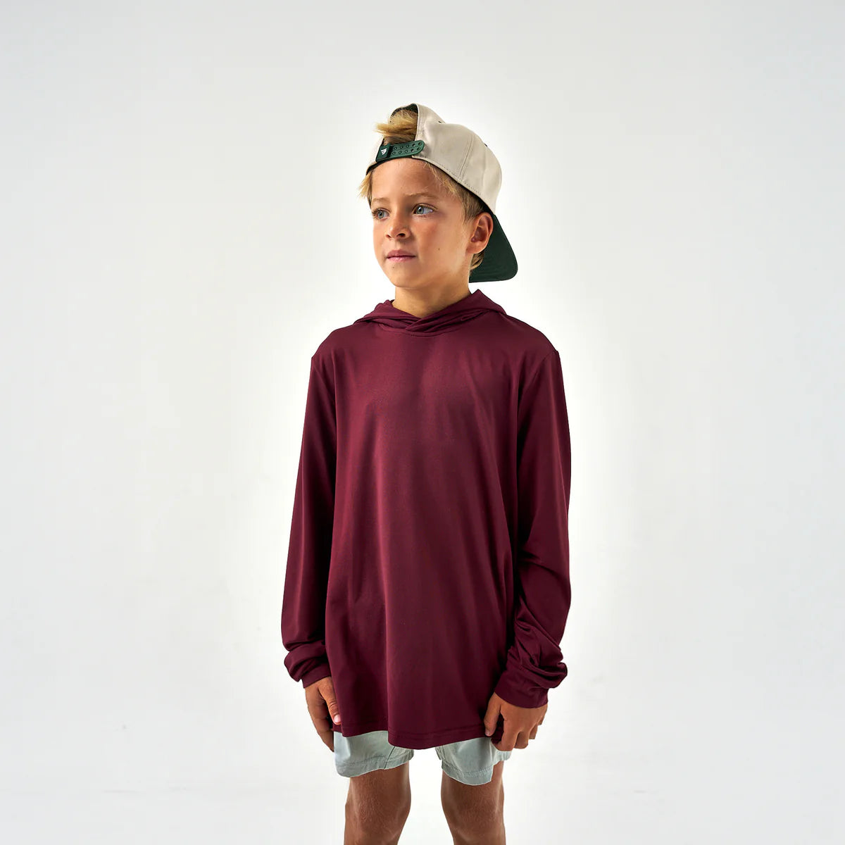 Boys Burlebo Performance Hoodie - Maroon