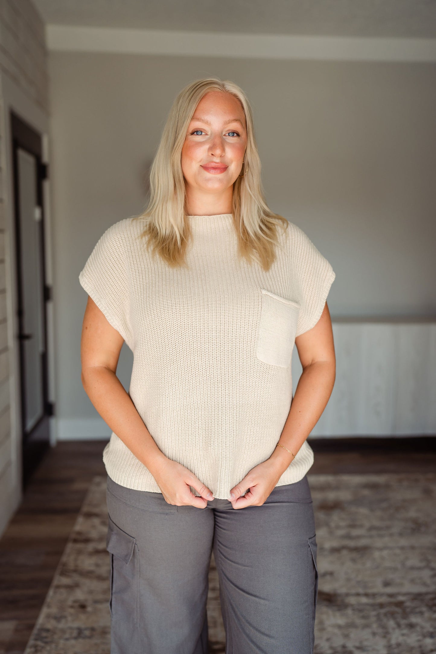 All Day Long Sleeveless Knitted Top