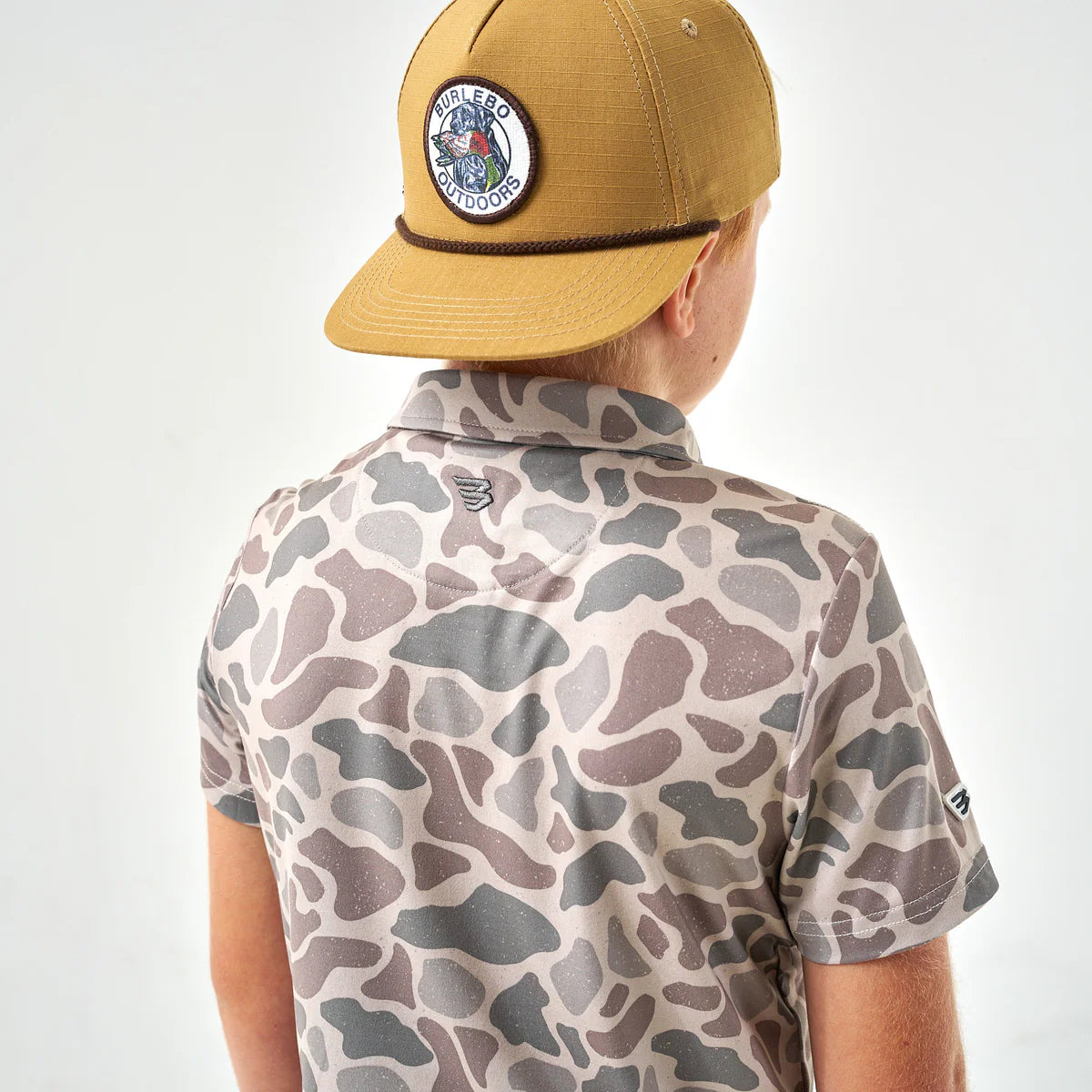 Boys Burlebo Classic Deer Camo Polo