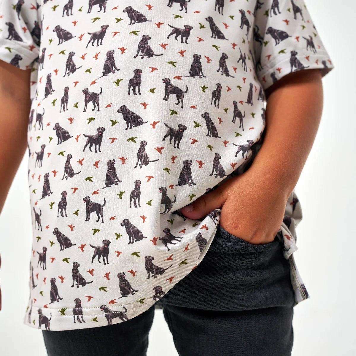 Toddler Burlebo Ducks & Dogs Polo