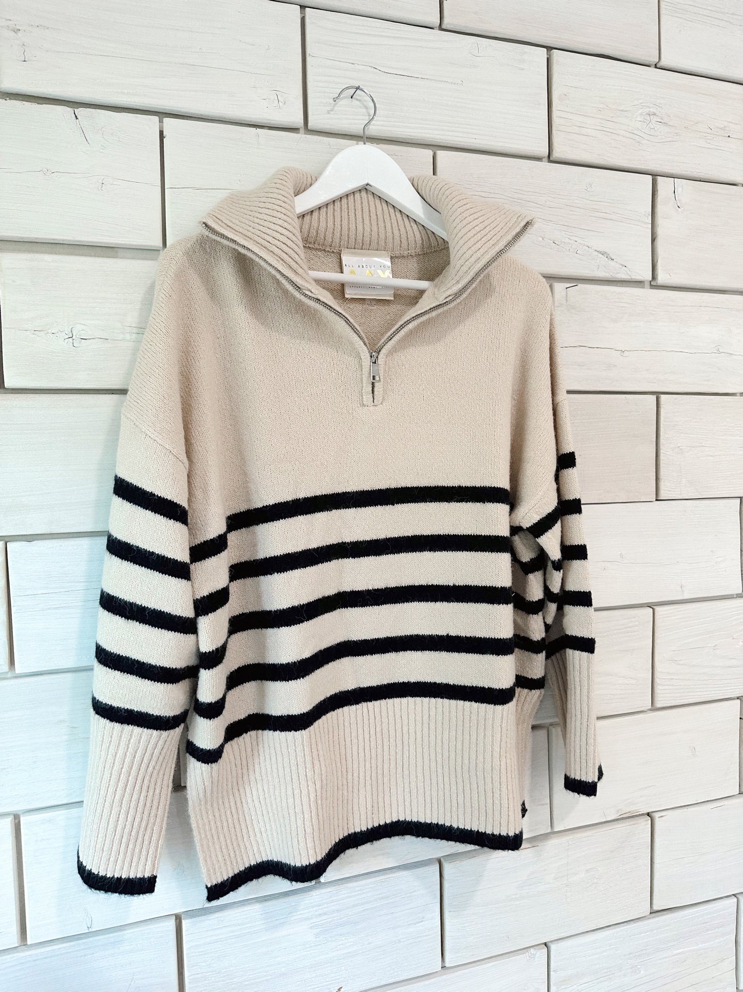 Relaxed Striped Sweater Top