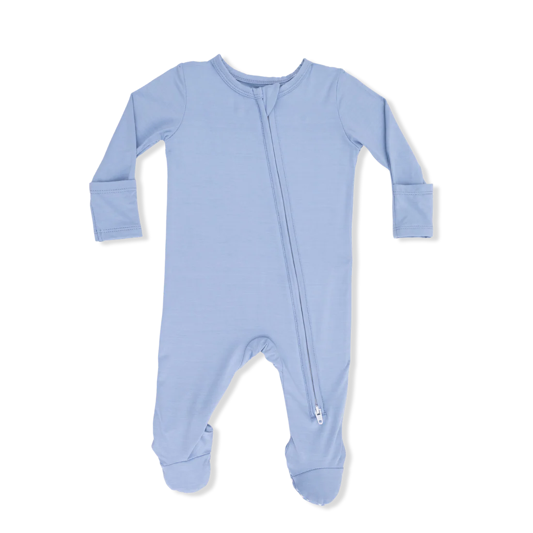 Angel Dear 2-Way Zipper Footie | Solid Blue Fog