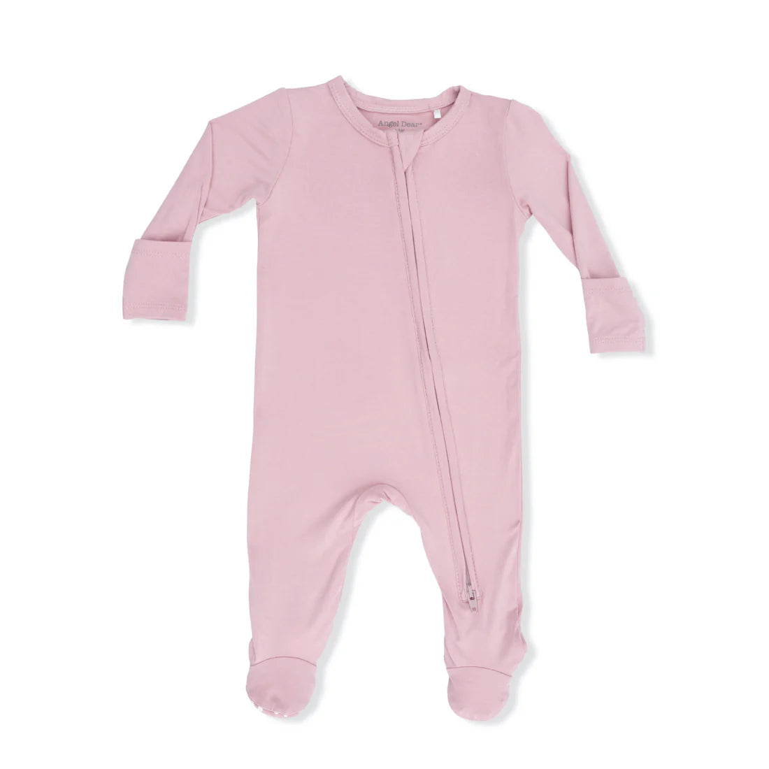 Angel Dear 2-Way Zipper Footie | Solid Peachskin