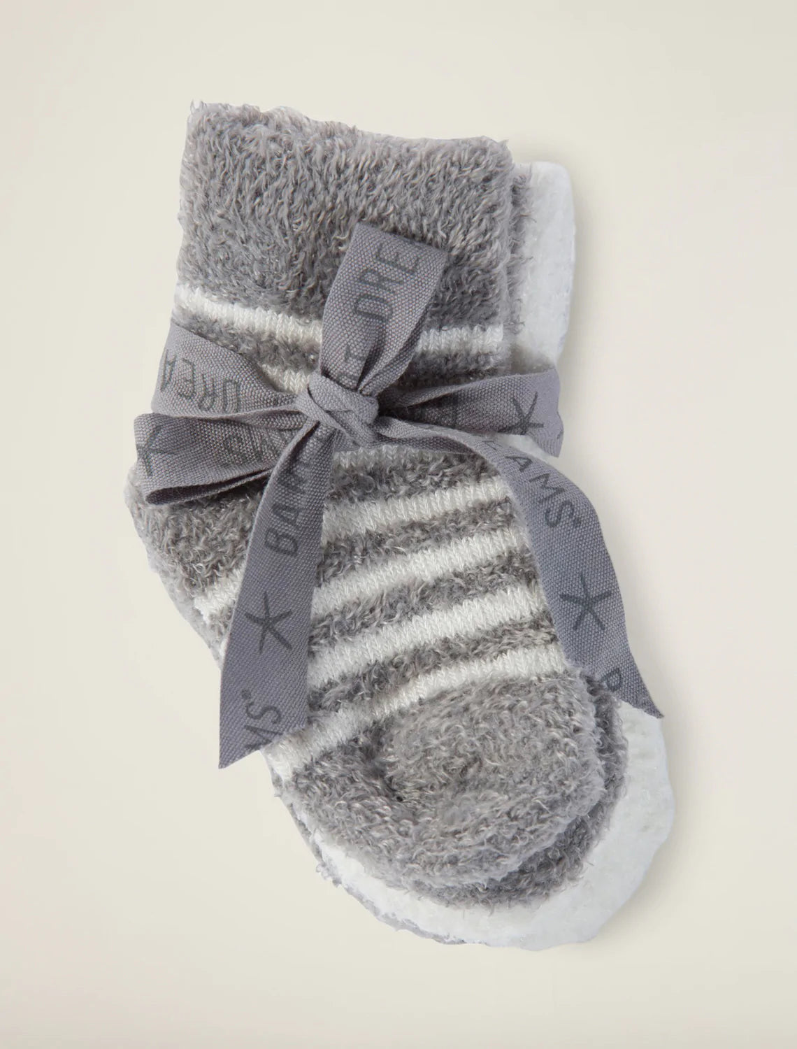 Barefoot Dreams CozyChic Three Pack Infant Sock Set - Pewter/Pearl