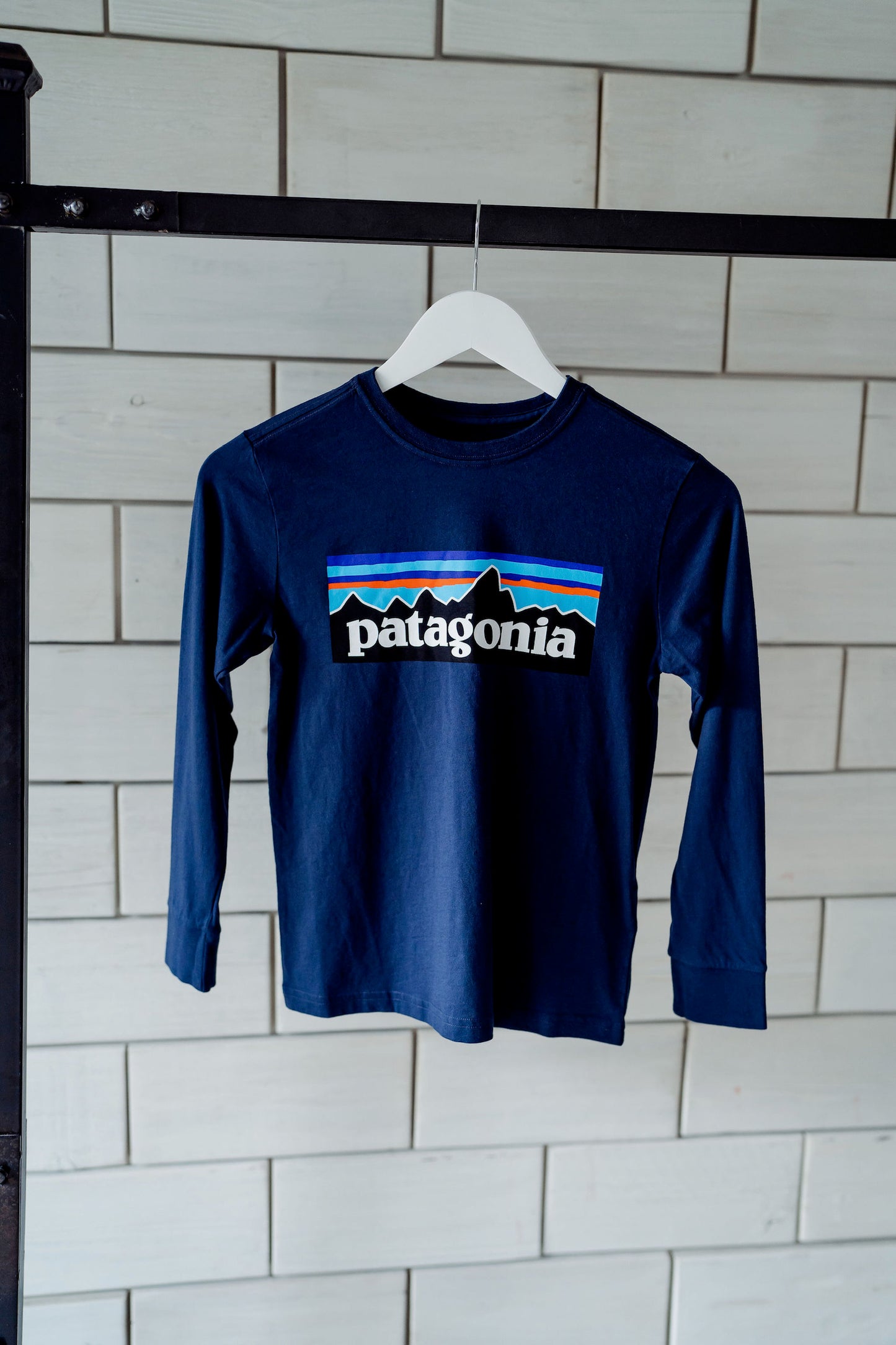Kids Patagonia LS Regenerative P-6 Logo T-Shirt