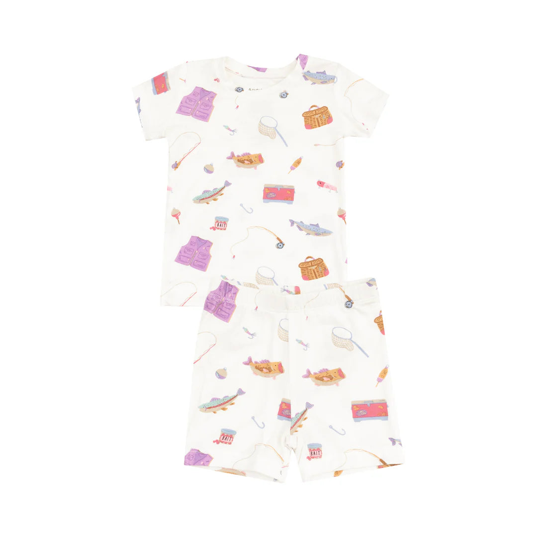 Angel Dear Pink Fishing Things Short Loungewear Set