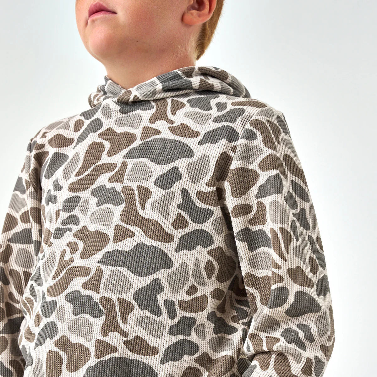 Boys Burlebo Thermal Hoodie - Classic Deer Camo