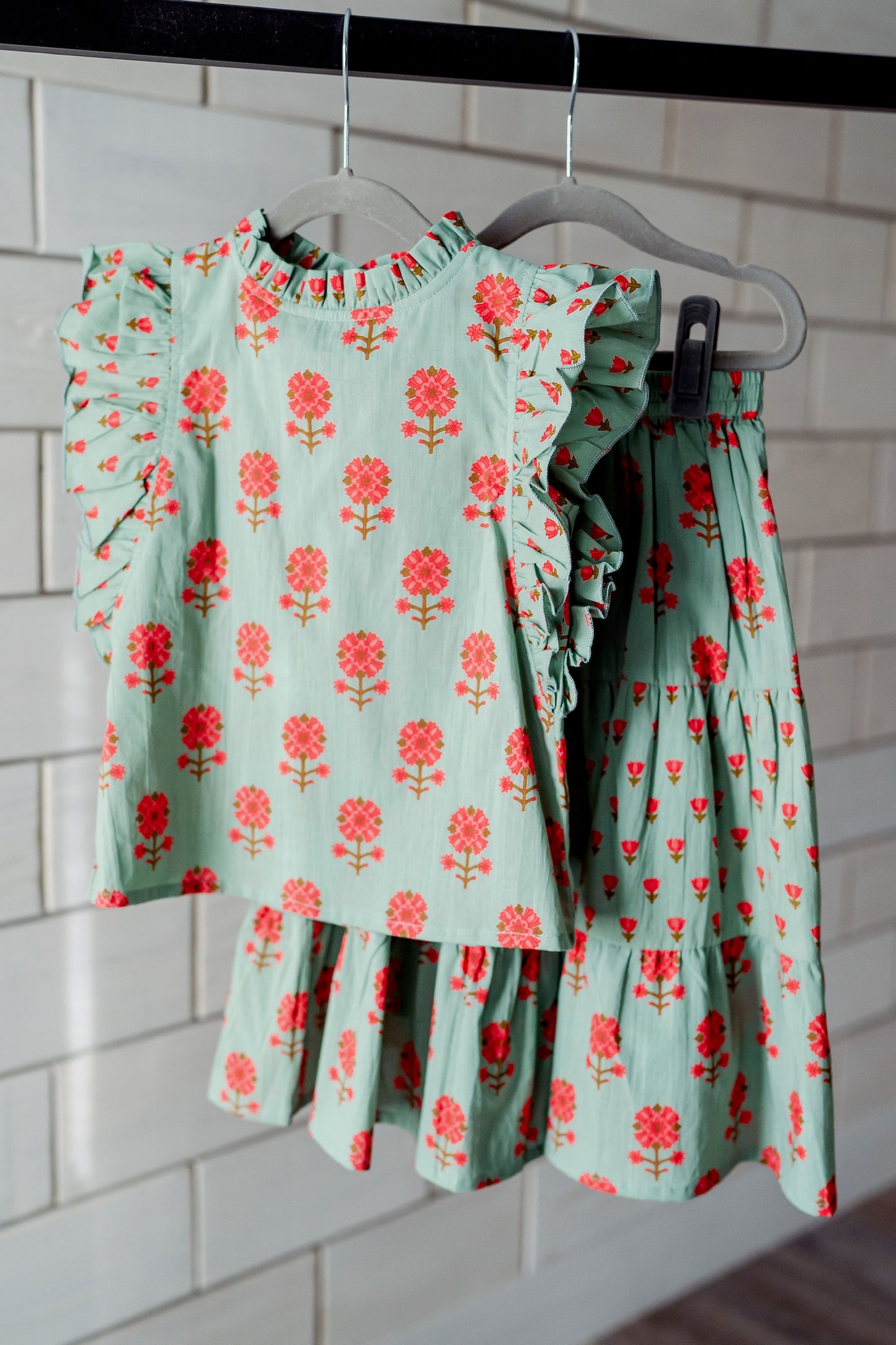 Floral Gardens Top & Skirt Set