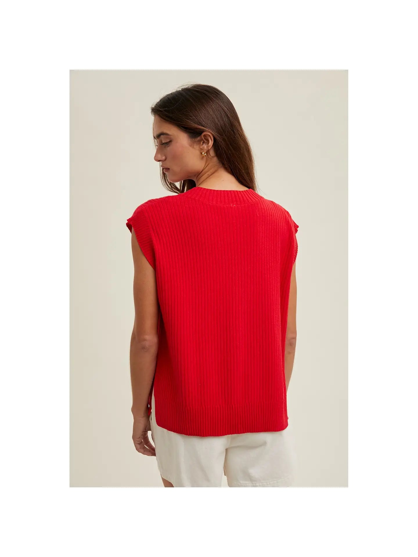 Cherry Ribbed Knit Top