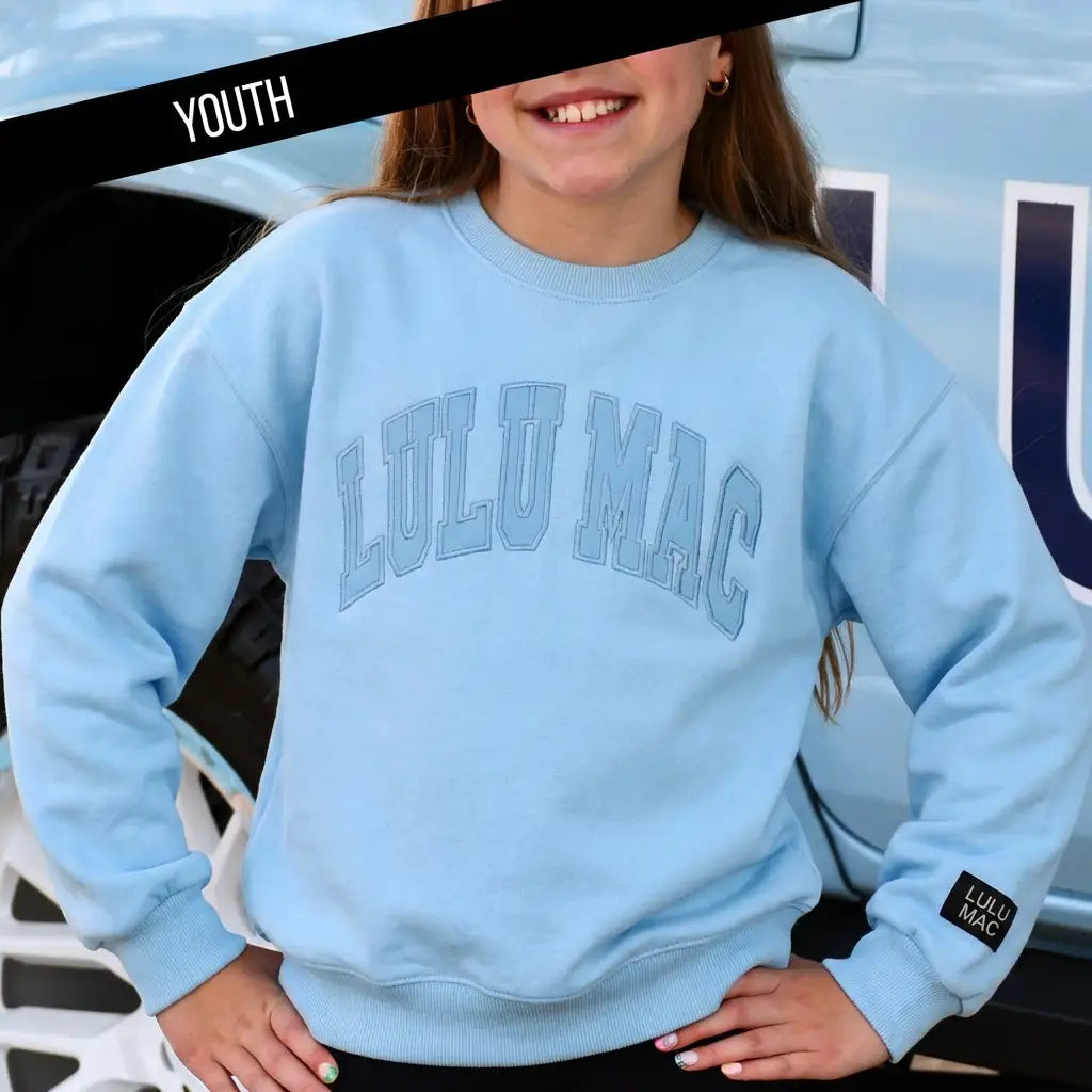 LULU MAC | Light Blue MONO Sweatshirt