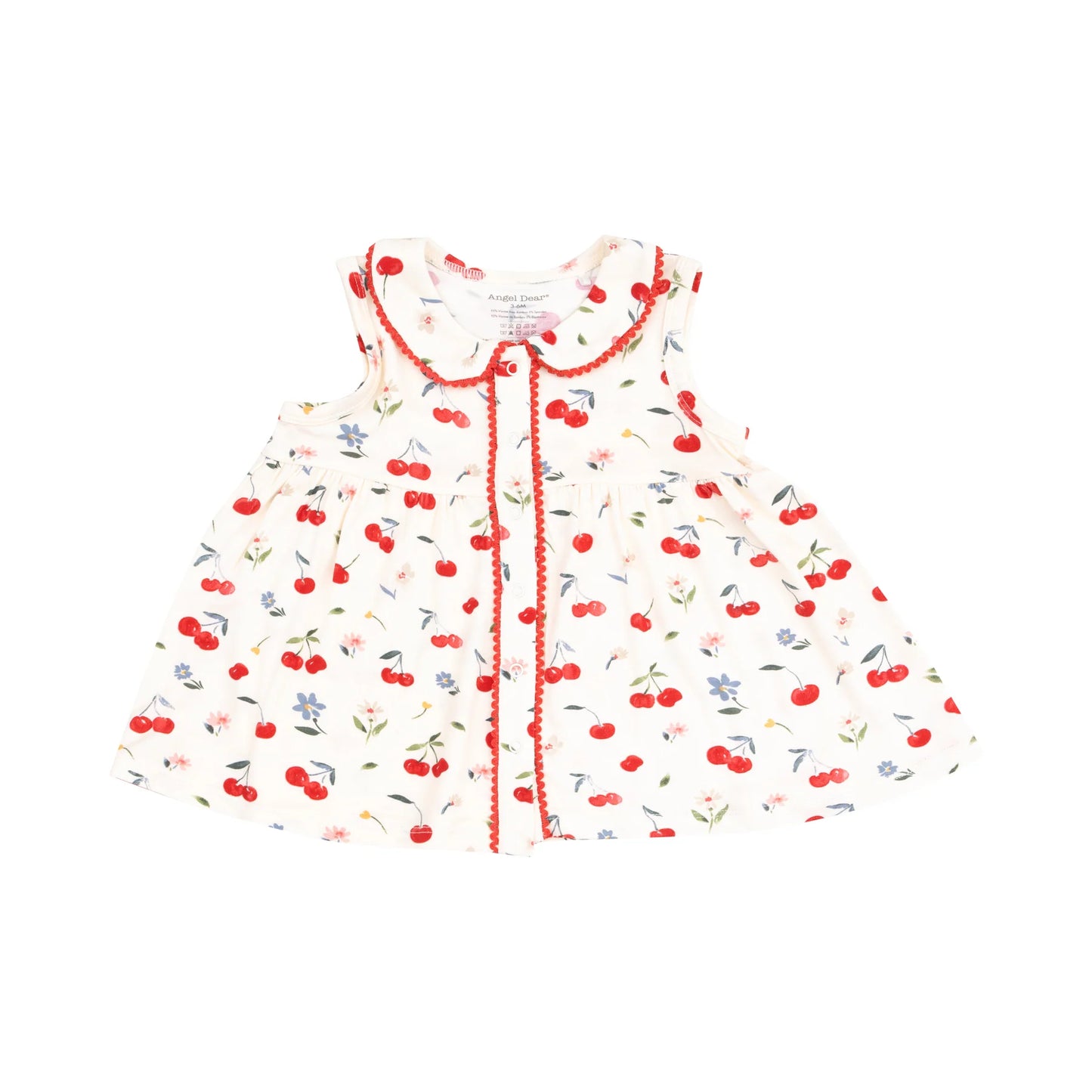 Angel Dear Ric-Rac Watercolor Cherries Sundress