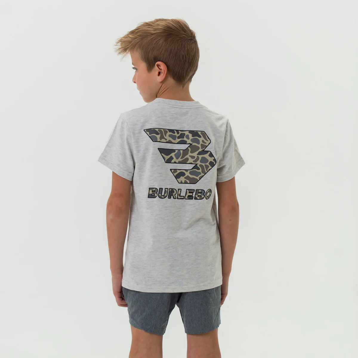 Boys Burlebo Classic Deer Camo Flying B Tee