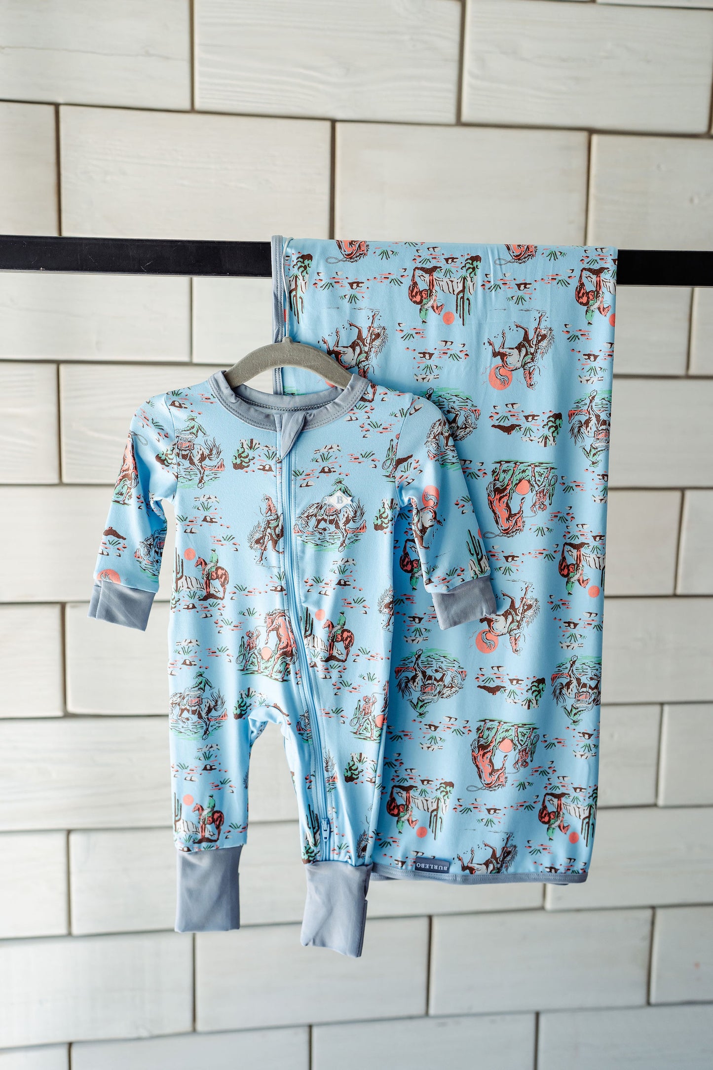 Baby Burlebo Cowboy Up Onesie