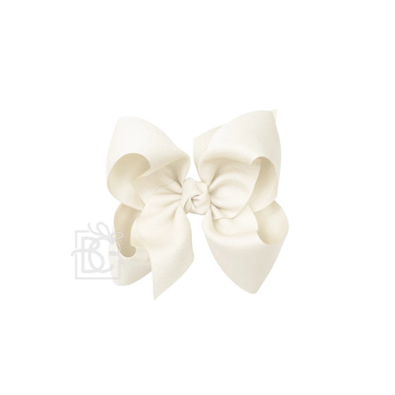 Grosgrain Double Knot Bow | Antique White