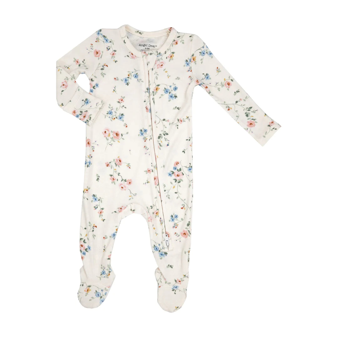 Angel Dear Climbing Roses Rib Footie