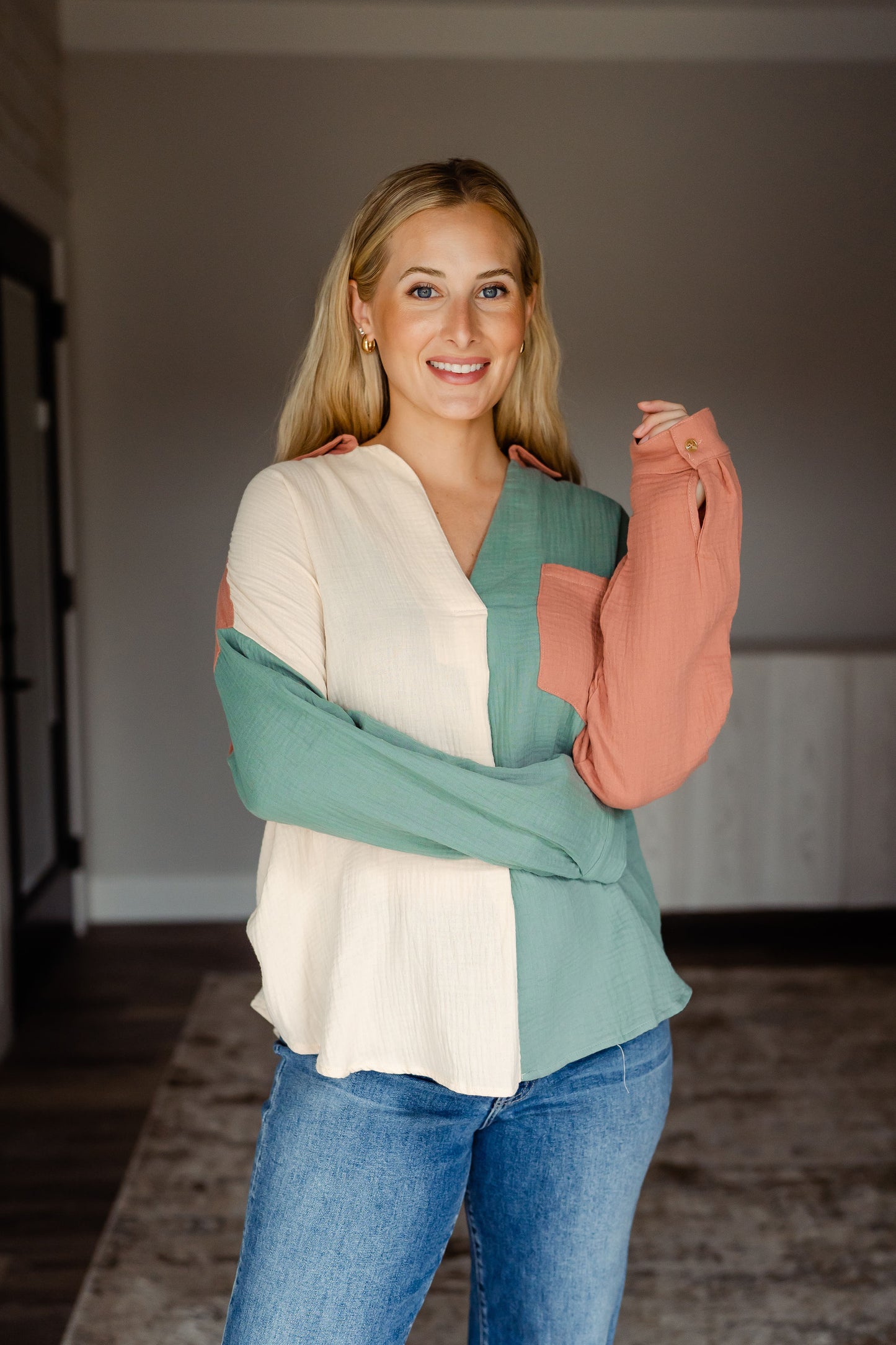 Desert Color Block Top