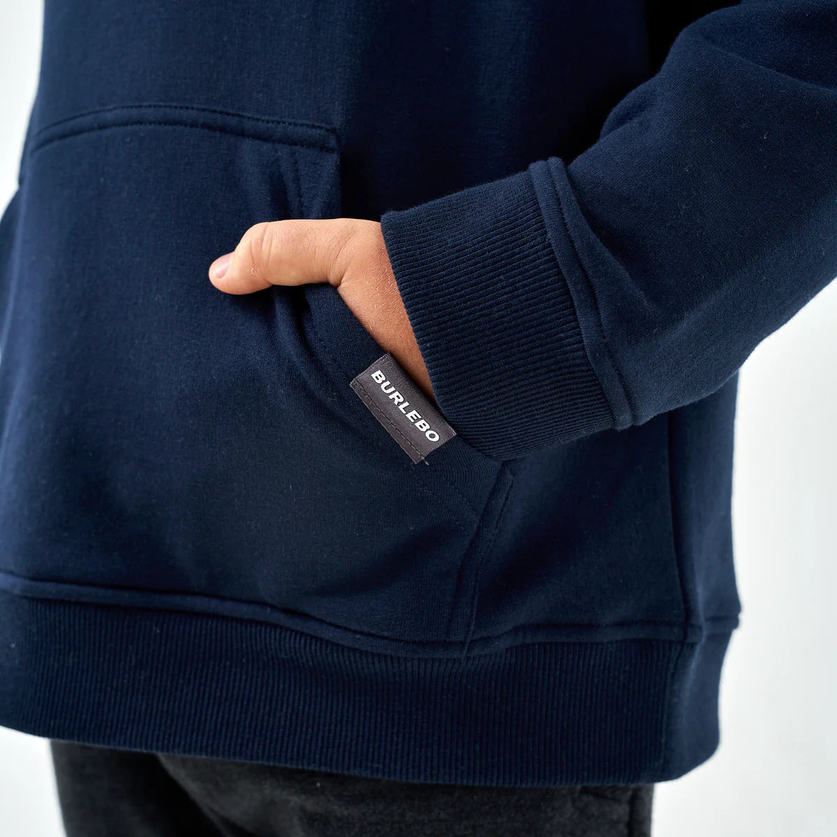 Boys Burlebo Fleece Hoodie - Old School Duck Hunt | Navy