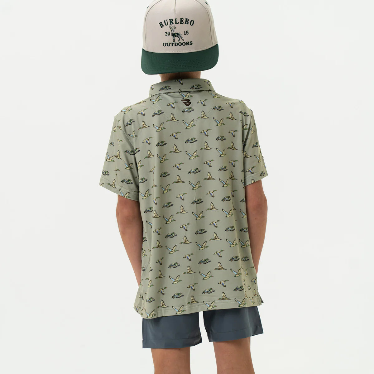 Boys Burlebo Green Flying Ducks Polo