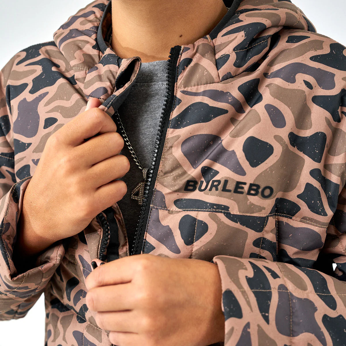 Boys Burlebo Puffer Jacket - Gauge Camo