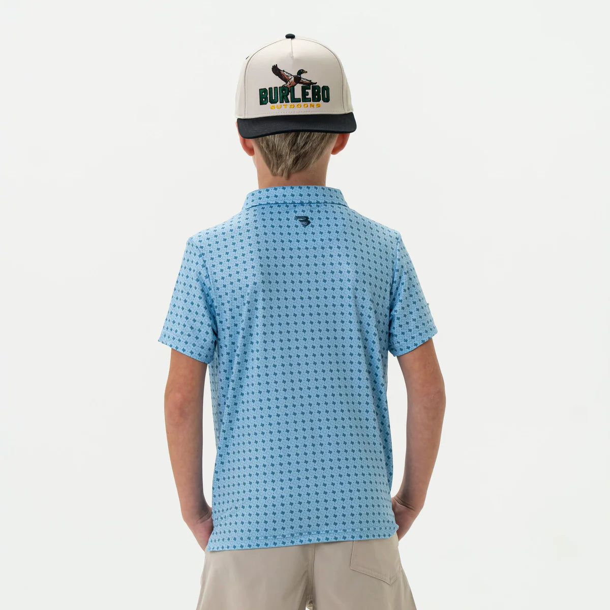 Boys Burlebo Light Blue Texas Polo