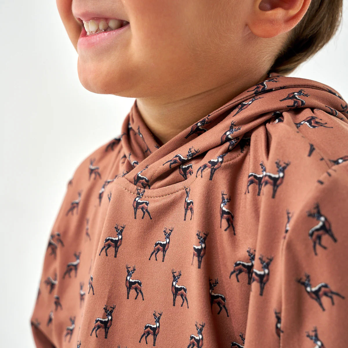 Toddler Burlebo Performance Hoodie - Whitetail Deer - Brown