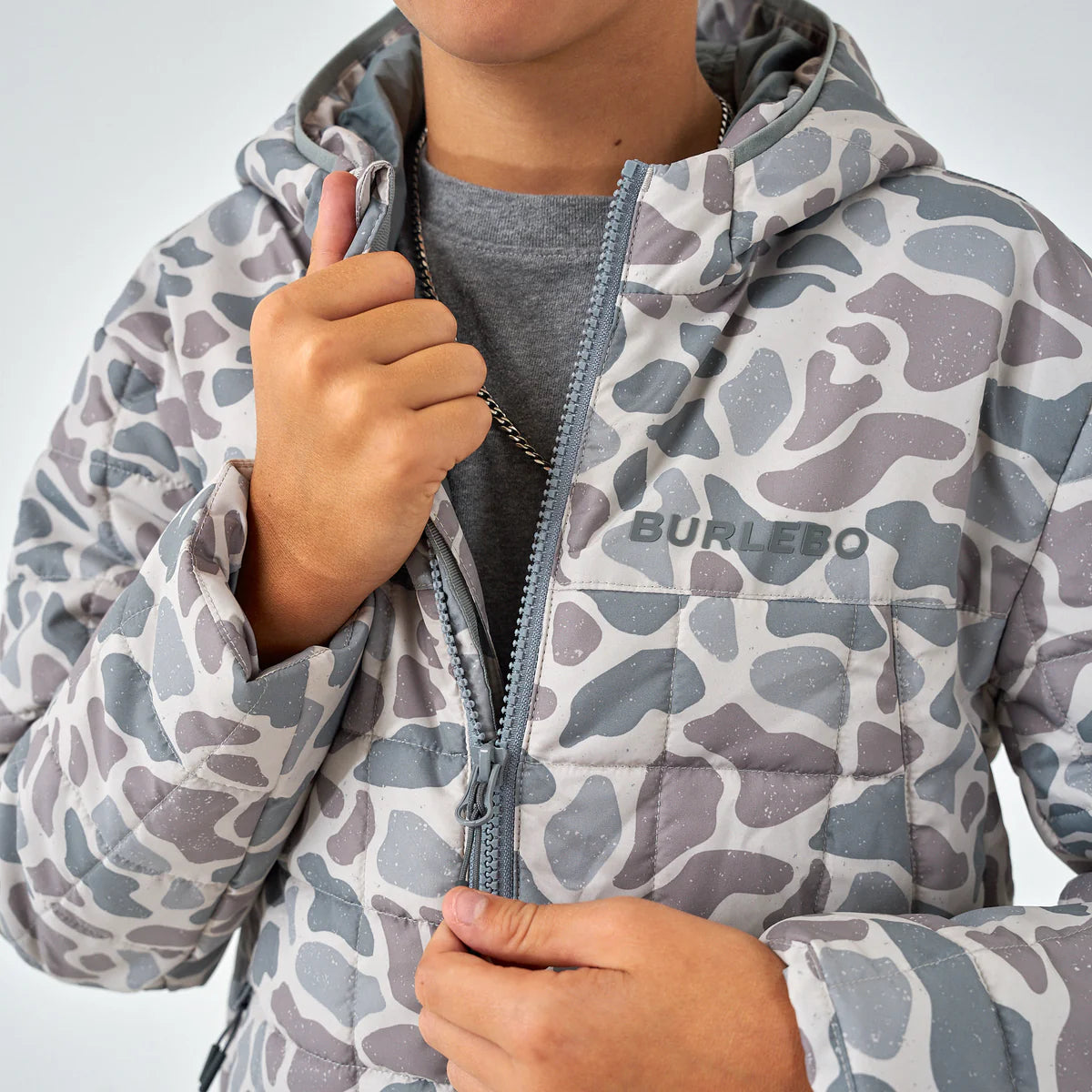 Boys Burlebo Puffer Jacket - Classic Deer Camo