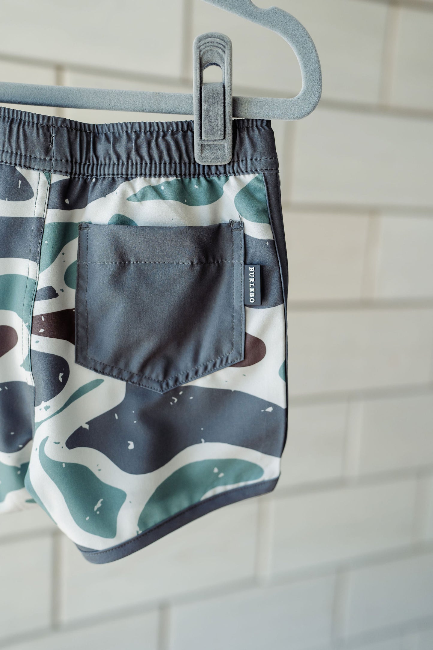 Toddler Burlebo Swim Trunk - Jumbo Retro Duck Camo